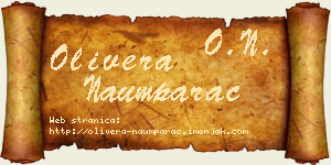 Olivera Naumparac vizit kartica